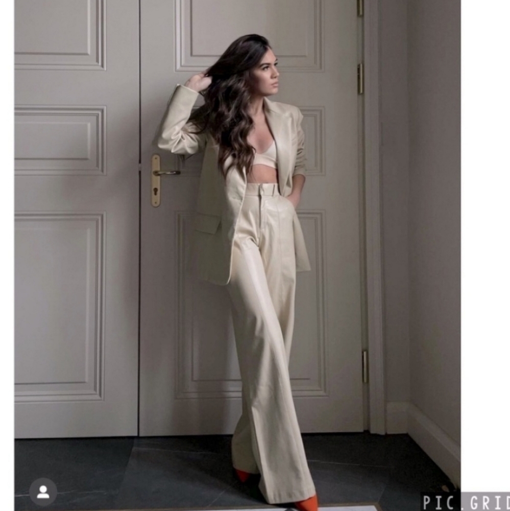 Zara Faux Leather Full Length Pants Bloggers Favorite. - Picture 4 of 12